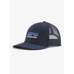Czapka z daszkiem Patagonia P-6 Logo LoPro Trucker Hat - new navy. Niebieskie czapki męskie Patagonia, bez wzorów, sportowe. Za 142.99 zł.
