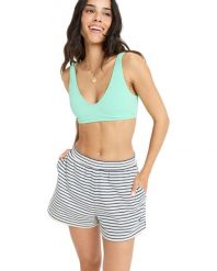 Spodenki dresowe dla Kobiety PERFECT STRIPE Niebieski. Niebieskie szorty damskie Roxy, bez wzorów, z bawełny, z podwyższonym stanem. Za 179.99 zł.