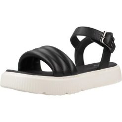 Sandały GEOX J SANDAL KODETTE GIR Czarny. Czarne obuwie trekkingowe damskie Geox, bez wzorów, ze skóry, bez obcasa. Za 215.99 zł.
