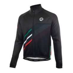 Zimowa kurtka rowerowa męska Rogelli Team 2.0. Czarne kurtki męskie Rogelli, na zimę, m, bez wzorów, z materiału, klasyczne, bez kaptura. Za 429.00 zł.
