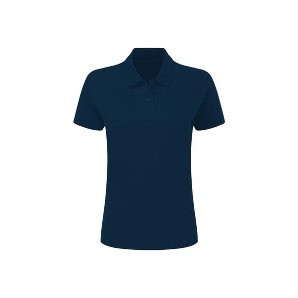 Damska Koszulka Polo Policotton Krótki Rękaw. Niebieskie bluzki sportowe damskie SG, l, bez kołnierzyka, bez ramiączek. Za 70.99 zł.