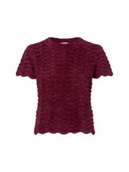 Rich & Royal sweter z krótkim rękawem - Zig Zag Kobiety Sztuczne włókno czerwony, S. Czerwone swetry klasyczne damskie Rich & Royal, m, z materiału, bez kołnierzyka. Za 429.95 zł.