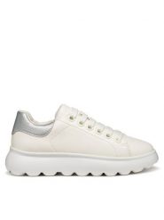 Geox Sneakersy J Puffypop J55MRA 000BC C0007 S Biały. Białe buty sportowe dziewczęce Geox, bez wzorów, ze skóry, bez zapięcia. Za 169.99 zł.