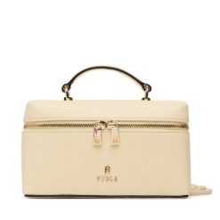 Torebka Furla. Żółte torebki wieczorowe Furla, bez wzorów, wizytowe, bez kołnierzyka, bez ramiączek. Za 944.99 zł.