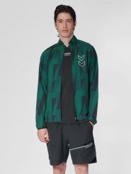 Kurtka z dresu Hummel Court Aop. Zielone kurtki treningowe męskie HUMMEL, m, bez wzorów, z dresówki. Za 225.50 zł.