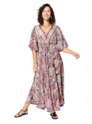 Aller Simplement Sukienka ze wzorem rozmiar: 34/36. Sukienki damskie Aller Simplement, bez wzorów, bez kołnierzyka, bez ramiączek, maxi. Za 78.99 zł.