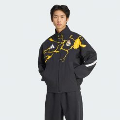 Adidas Real Madrid Avengers Z.N.E. Bluza reprezentacyjna. Czarne bluzy bez kaptura męskie Adidas, xs, z dresówki. Za 479.00 zł.