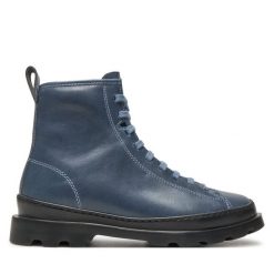 Botki Camper. Niebieskie botki damskie Camper, bez obcasa, na płaskiej podeszwie, bez zapięcia. Za 679.99 zł.