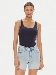 Gap Top 418366-08 Granatowy Regular Fit. Niebieskie topy damskie GAP, xxs, bez wzorów, z syntetyku, bez kołnierzyka. Za 79.99 zł.