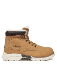 Kimberfeel Trapery Aurel Beżowy. Brązowe buty zimowe chłopięce Kimberfeel, ze skóry. Za 329.99 zł.