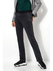Relaxed by TONI Jegginsy - Slim fit - w kolorze czarnym rozmiar: 44. Czarne legginsy damskie Relaxed by TONI, bez wzorów, z materiału. Za 176.08 zł.