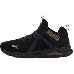 Buty sportowe damskie Puma Enzo 2 Metal. Czarne buty sportowe na co dzień damskie Puma, bez wzorów, z materiału, na fitness i siłownię. Za 390.00 zł.