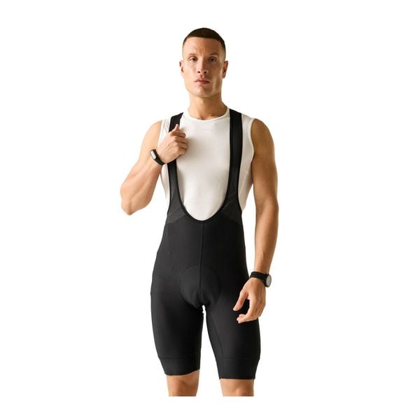 Męskie Spodenki Ultra Bibbled Bib Shorts. Czarne szorty męskie Dare 2b, bez wzorów, z elastanu. Za 254.99 zł.