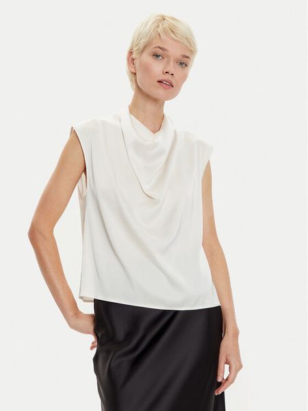 Imperial Bluzka RGJ9IDG Biały Regular Fit. Białe bluzki damskie Imperial, l, bez wzorów, z syntetyku, bez ramiączek. Za 119.99 zł.