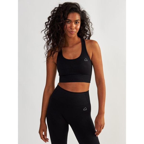 Stanik Sportowy BeShaped Femme Force Bezszwowy. Czarne biustonosze sportowe damskie BESHAPED, bez wzorów, z nylonu. W wyprzedaży za 143.20 zł.