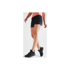 Spodenki fitness kardio 520 damskie. Brązowe spodenki sportowe damskie DOMYOS, xs, z elastanu, na fitness i siłownię. W wyprzedaży za 39.99 zł.
