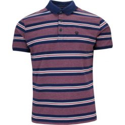 Koszulka POLO Czerwono-Granatowa w Paski, Prążki, Casualowa, Krótki Rękaw, Męska. Czerwone koszulki polo męskie MCL, m, bez wzorów, z bawełny, bez ramiączek. Za 145.00 zł.