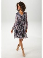 Aniston Sukienka ze wzorem rozmiar: 40. Sukienki damskie Aniston, bez wzorów, bez kołnierzyka, bez ramiączek, mini. Za 110.29 zł.