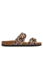 ONLY Shoes Klapki Onlmaxi-13 Brązowy. Brązowe klapki damskie ONLY Shoes, bez wzorów, ze skóry, bez obcasa. Za 129.99 zł.