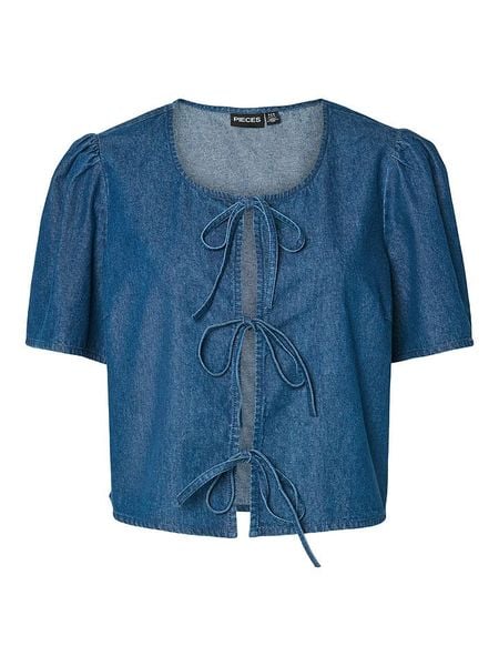 Pieces Top "Tenim" w kolorze niebieskim rozmiar: XL. Niebieskie topy damskie Pieces, xl, bez wzorów, bez kołnierzyka. Za 74.28 zł.