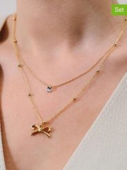 Lodie Silver Naszyjniki (2 szt.) z elementami ozdobnymi rozmiar: onesize. Szare naszyjniki damskie Lodie Silver, z mosiądzu. Za 26.99 zł.