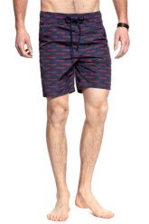SPODENKI MĘSKIE WRANGLER SWIM SHORT SCARLET RED W4B01V9UU 112129078. Czerwone kąpielówki męskie Wrangler, m, bez wzorów. W wyprzedaży za 69.99 zł.
