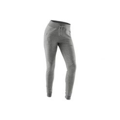 Spodnie dresowe slim Gym & Pilates 510 damskie. Szare spodnie sportowe damskie DOMYOS, l, z bawełny, na jogę i pilates. Za 74.99 zł.