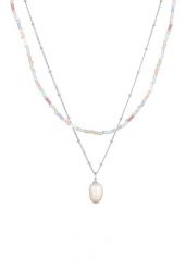 Elli Damskie koraliki Barok warstwowy z perłą hodowlana słodkowodną w srebrze próby 925 Sterling Silver Naszyjniki 1 ct. Szare naszyjniki damskie Elli, srebrne. Za 293.99 zł.