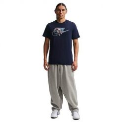 Koszulka sportowa męska Nike Futura. Niebieskie t-shirty sportowe męskie Nike, m, z bawełny, bez ramiączek, trekkingowe. Za 259.99 zł.