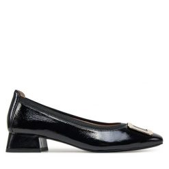 Czółenka Caprice. Czarne czółenka damskie Caprice, bez wzorów, bez obcasa. Za 244.99 zł.