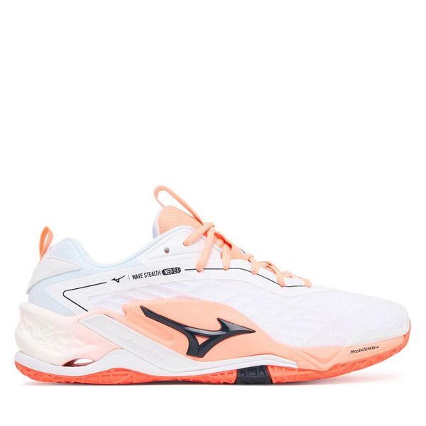 Buty halowe Mizuno. Białe buty sportowe na co dzień męskie Mizuno, bez zapięcia, mizuno wave. Za 709.99 zł.