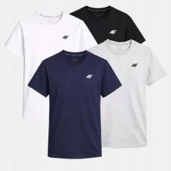 T-SHIRT MĘSKI 4F KOSZULKA ZESTAW KOMPLET 4PAK TTSHM3341. T-shirty sportowe męskie 4f, m, z bawełny, bez ramiączek, na fitness i siłownię. Za 116.00 zł.
