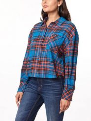Scotch & Soda Koszula w kolorze niebiesko-czerwonym rozmiar: M. Czerwone koszule damskie Scotch & Soda, m, bez wzorów, z bawełny, bez kołnierzyka, bez ramiączek. Za 92.21 zł.