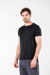 Koszulka termoaktywna męska 100% Merino z krótkim rękawem Woolona Berg. Czarne bielizna termoaktywna męska WOOLONA, l, bez wzorów, z materiału. Za 261.00 zł.