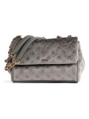 Guess Torebka w kolorze szarym - 27 x 18,5 x 10 cm rozmiar: onesize. Szare torebki klasyczne damskie Guess, z aplikacjami, z materiału, bez dodatków. Za 449.45 zł.