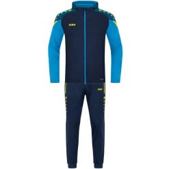 Poliestrowa dresówka z kapturem Jako Performance. Niebieskie szorty męskie Jako, bez wzorów, z dresówki. Za 502.90 zł.