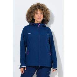 Damskie Kurtka funkcyjna softshell hydrofobowa kaptur. Niebieskie kurtki softshell damskie Ulla Popken, plus size, bez wzorów, z elastanu, bez kaptura. Za 479.99 zł.