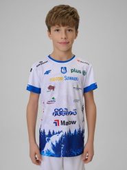 4F Koszulka meczowa replika domowa z sezonu 2025/26 dziecięca 4F x Ślepsk Suwałki - biała 122/128 (6-8 lat). Białe koszulki dziewczęce 4f, l, bez wzorów, z dzianiny, bez ramiączek. Za 179.99 zł.