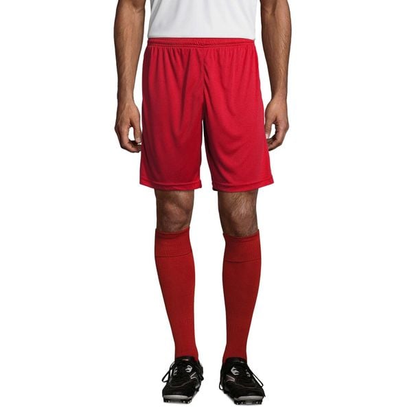 Podstawowe Spodenki San Siro 2 Dla Dorosłych Unisex. Czerwone szorty damskie SOL'S, bez wzorów, sportowe. Za 61.99 zł.