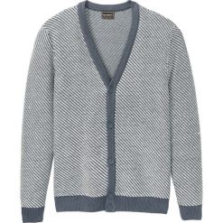Sweter rozpinany w graficzny deseń bonprix szary melanż - kremowy w graficzny deseń. Szare kardigany męskie bonprix, m, bez wzorów, bez kołnierzyka. Za 43.99 zł.
