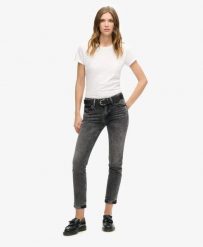 Superdry Jeansy Mid Rise Slim z bawełny organicznej. Czarne jeansy męskie Superdry. Za 294.35 zł.