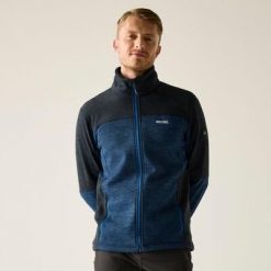 Męska bluza polarowa Highton z zamkiem błyskawicznym. Niebieskie bluzy bez kaptura męskie Regatta, m, z polaru. W wyprzedaży za 199.99 zł.