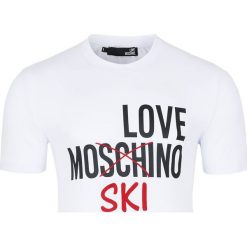 T-shirt Love Moschino. Białe t-shirty męskie Love Moschino, m, bez wzorów, bez kołnierzyka. Za 159.00 zł.