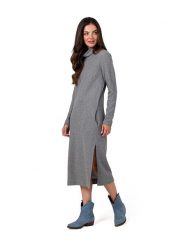 Be Wear Sukienka w kolorze szarym rozmiar: S. Szare sukienki damskie Be Wear, na co dzień, s, bez wzorów, bez kołnierzyka, bez ramiączek, maxi, proste. Za 127.05 zł.