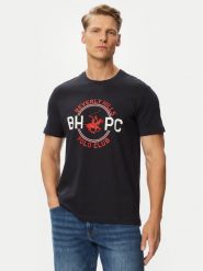 Beverly Hills Polo Club T-Shirt P-SS26M-TS1258 Granatowy Regular Fit. Niebieskie koszulki polo męskie Beverly Hills Polo Club, m, bez wzorów, z bawełny, bez ramiączek. Za 149.99 zł.
