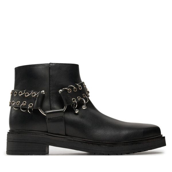 Botki Patrizia Pepe. Czarne botki damskie Patrizia Pepe, bez obcasa, na płaskiej podeszwie, bez zapięcia. Za 1,479.00 zł.