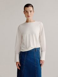 Josephine & Co Bluzka "Lev" w kolorze białym rozmiar: XL. Białe bluzki damskie Josephine & Co, xl, bez wzorów, z bawełny, bez kołnierzyka, bez ramiączek. Za 165.99 zł.