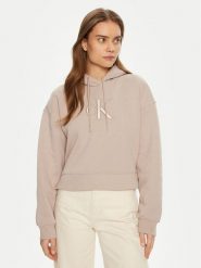 Calvin Klein Jeans Bluza J20J224718 Szary Relaxed Fit. Szare bluzy bez kaptura damskie Calvin Klein Jeans, l, z bawełny. Za 279.99 zł.