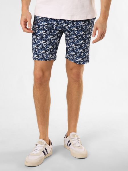 Finshley & Harding London spodenki modułowe Mężczyźni Regular Fit niebieski|biały, 48. Białe szorty męskie Finshley & Harding London, bez kołnierzyka. Za 179.95 zł.