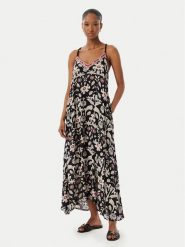 LOLA CASADEMUNT Sukienka letnia LS2616027 Czarny Regular Fit. Czarne sukienki damskie lola casademunt, na lato, m, bez wzorów, z wiskozy, bez kołnierzyka, bez ramiączek. Za 459.99 zł.